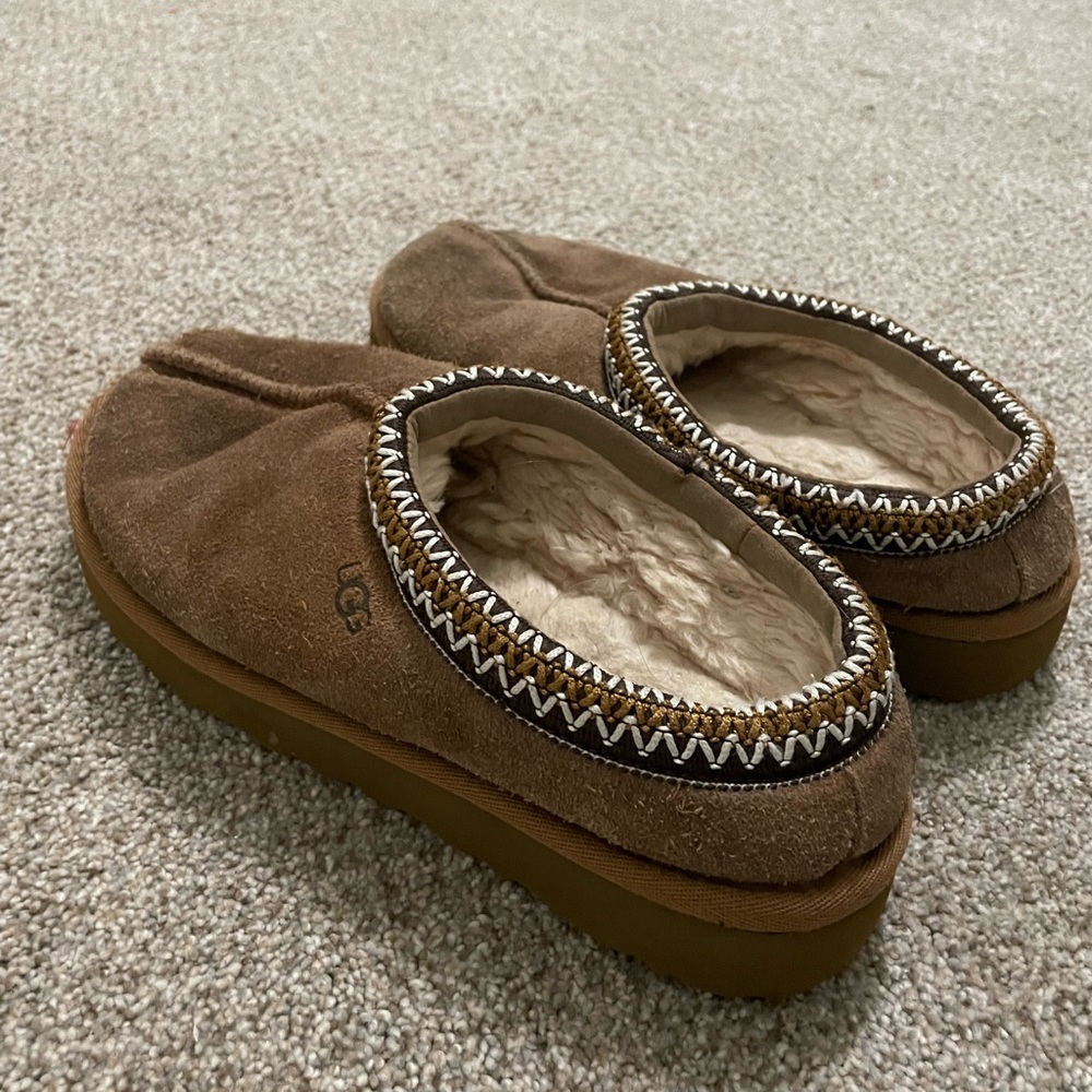 UGG Women's Tasman Slippers in Brown Suede